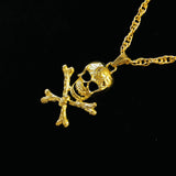 Vintage Punk Skull Head Pendant Necklace Halloween Gift