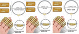 5pcs Glitter Filled Jelly Bangle Bracelets Lightweight Buddha Girl Bracelets