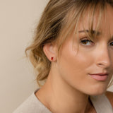 Dainty Gemstone Stud Earrings - Personalized Gift for Women