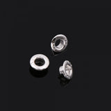 500PCs Copper European Beads Eyelets Grommets 10x4mm Silver Plated