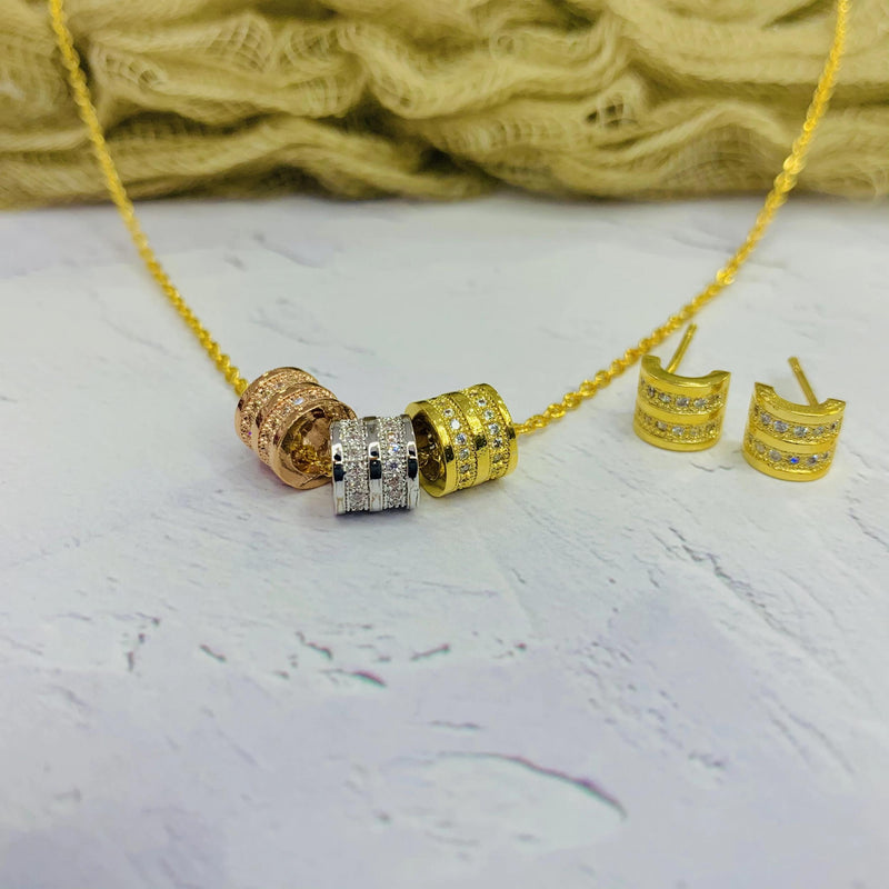 Copper Zircon Jewelry Set Dubai Wedding Women Jewelry