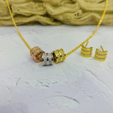 Copper Zircon Jewelry Set Dubai Wedding Women Jewelry