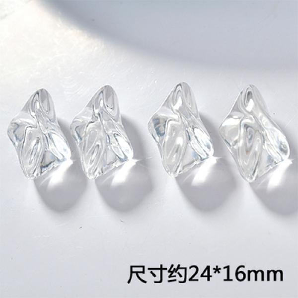 70pcs/Lot Transparent Ice Shape Jewelry Resin Beads