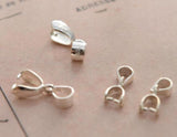 10pcs Sterling Silver Pendant Bail for Jewelry Making
