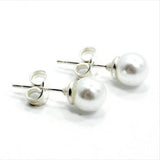 4mm Pearl S925 Silver Earrings Classic Push Back Stud