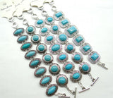 Vintage Zilveren Etnische Stijl Antieke Quartz crystal Turquoises Armband