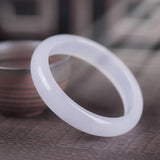 Zheru Jewelry Natural Agate Chalcedony Bracelet 54-64mm Princess Gift