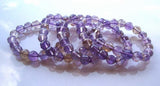 Ametrine Faceted 10mm Round Beads Stretch Bracelet Women Jewelry