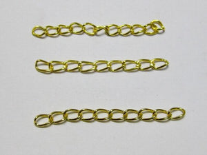 100 Golden Extension Jewelry Chains/Tail Extender