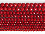 Red Shell Pearl Round Beads 4/6/8/10mm