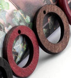 Colorful Cartoon Geometric Wood Bead Diy Jewelry Pendant