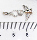 Sterling Silver Angel Pendant Settings for 6-8mm Beads DIY