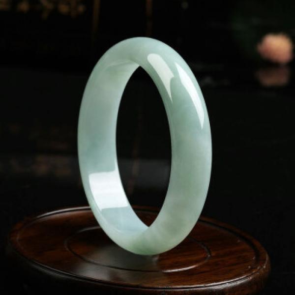Myanmar Jade Light Green Bracelet 54mm-64mm Female Gift for Her