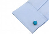 Round Natual Stone Copper Cufflinks Wholesale&retail