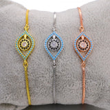 CZ Evil Eye Chain Bracelet for Women - Christmas Jewelry