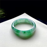 Zheru Jewelry Natural Burmese Jadeite Light Green Flower Bracelet