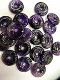 5pcs 30mm Dounts Natural Stone Beads Amethysts Pendant Necklace