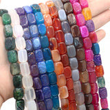 8*13mm Multicolor Agates Square Shape Loose Beads for Jewelry Making