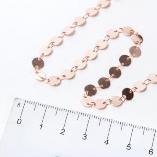 6mm Lacquer Plated Sequins Chain - 1 Meter