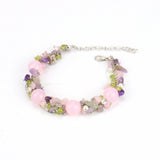 Colorful Crystal Bracelet Ladies Adjustable Hand Braided Beaded Bracelet