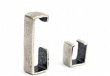 925 Silver Geometry Square Ear Cuff Clip On Earrings