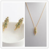 Crocodile Dangle Earrings and Pendant Necklace Set