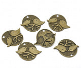 100pcs Antique Bronze Bird Charm Pendants 29x25mm J0199F