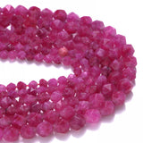 Pink Red Tourmaline Faceted Spacer Beads for Jewelry Making 6 8 10mm