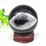 Natural Crystal Ball Evil Eye Agate Stone Globe Massaging Ball