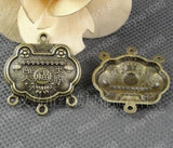 50pcs Antique Bronze Lock Shape Connection Jewelry Findings