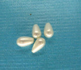 Shell Pearl Teardrop Beads 7x5mm - Set of 4