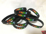 Gay Pride Silicone Bracelet Wristband - Pack of 10