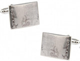 Brushed Metal Cufflinks for Men Shirt Sleeve Button