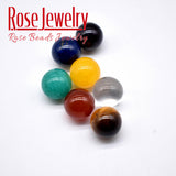 Natural Stone Tiger Eye Lapis Lazuli Crystal Agates Amethyst Ball Round Beads