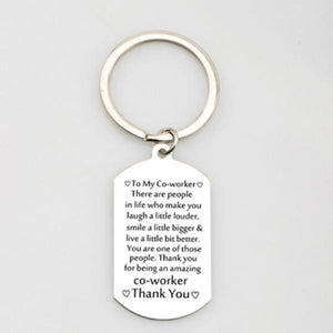 Engraved Thank You Keychain Colleague Gift