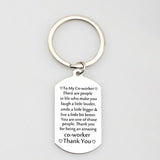 Engraved Thank You Keychain Colleague Gift