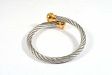 Skulls Clasp Twisted Cable Bangles Cuff Bracelets