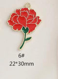 50 Pcs Rose Metal Charm Pendants for Jewelry Making