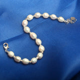 Cauuev Pearl Bracelet with Zircon Ball for Women