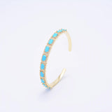 High Quality Zircon Crystal Open Bangles - Brass Accessories Gift for Girls