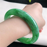 Natural Green Burmese Jadeite Bracelet 54-64mm - Princess Jewelry