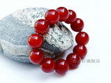 Red Agate Beads Elastic Bracelet Jewelry Gift