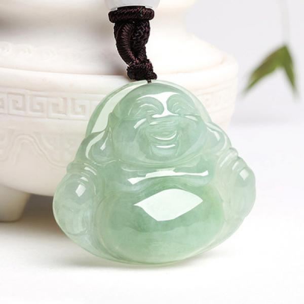 Zheru Jade Carved Buddha Pendant Necklace