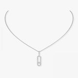 925 Silver Women's Sliding Diamond Necklace