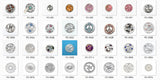 10pcs Mixed Silver Plated 33mm Moneda My Coin Disc Coin Holder Pendant