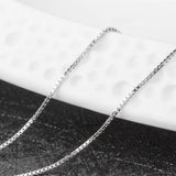 925 Silver Necklace for Women Girl Party Box Chain Jewelry