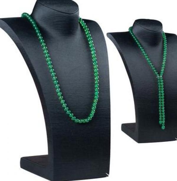 Hand Knotted Natural Green Red Stone Beads Necklace
