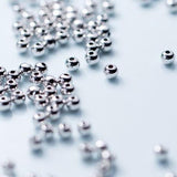 925 Silver Smooth Round Beads Jewelry DIY Necklace Bracelet Accessories