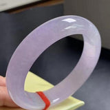 Zheru Jewelry Natural Burmese Jadeite Light Purple 54-64mm Bracelet