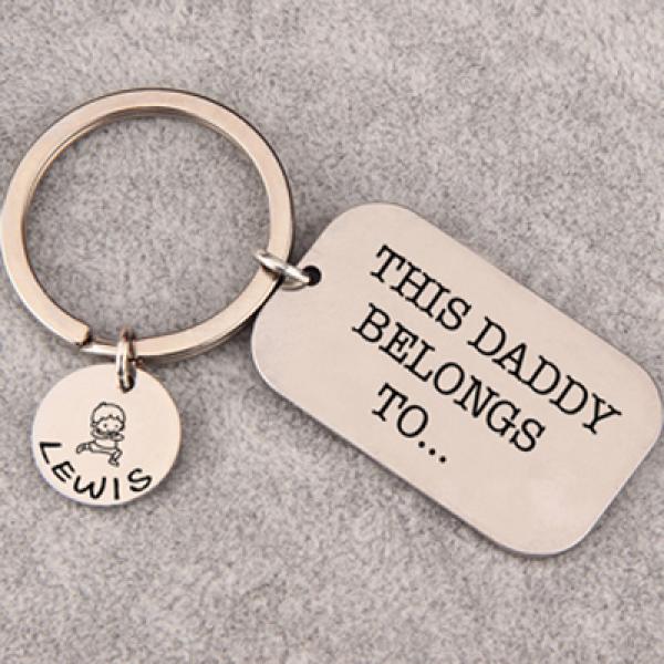 Daddy Belong To Family Love Keyring